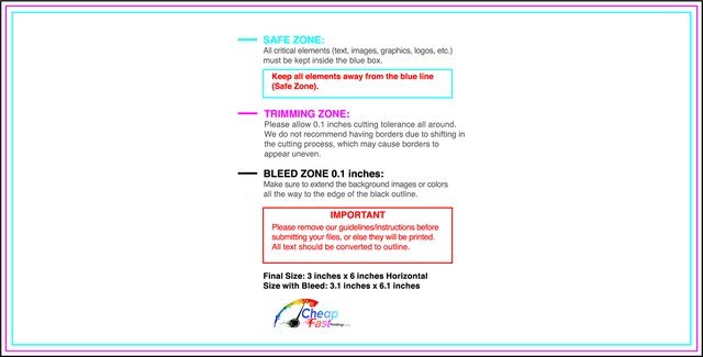 Postcard 3inx6in H Front guideline preview
