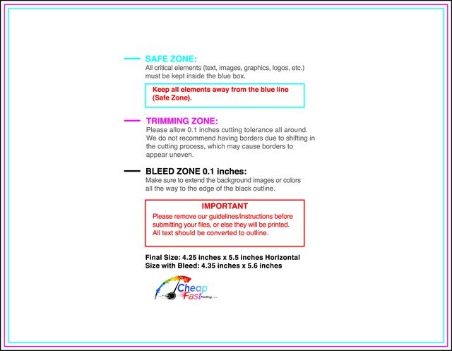 Postcard 4.25inx5.5in H Front guideline preview