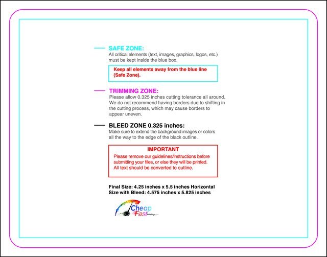 Postcard 4.25inx5.5in H Round Front guideline preview