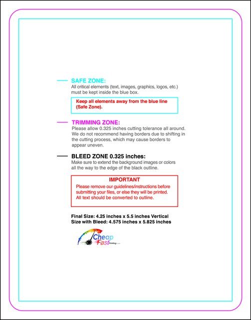 Postcard 4.25inx5.5in V Round Front guideline preview