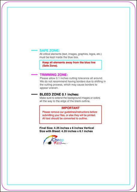 Postcard 4.25inx6in V Round Front guideline preview