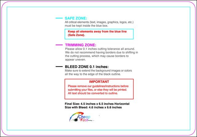 Postcard 4.5inx6.5in H Round Front guideline preview