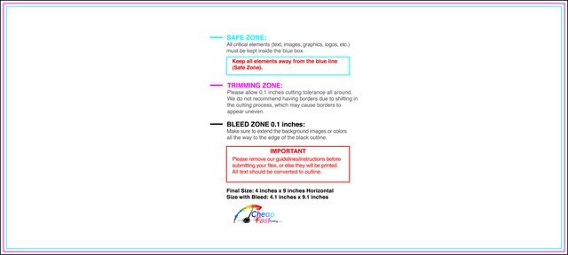 Postcard 4inx9in H Front guideline preview