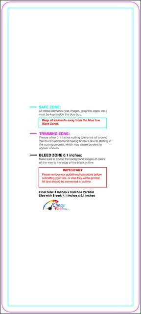 Postcard 4inx9in V Round Front guideline preview