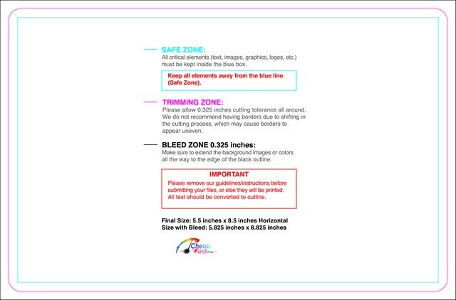 Postcard 5.5inx8.5in H Round Front guideline preview