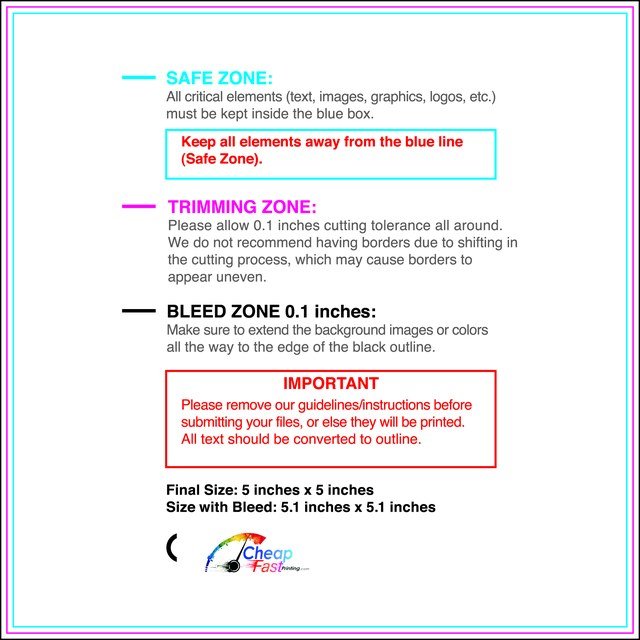 Postcard 5inx5in Front guideline preview