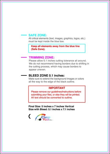 Postcard 5inx7in V Front guideline preview