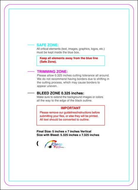 Postcard 5inx7in V Round Front guideline preview
