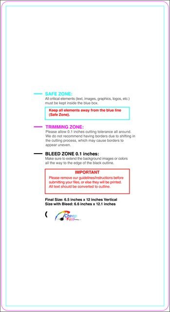 Postcard 6.5inx12in V Round Front guideline preview