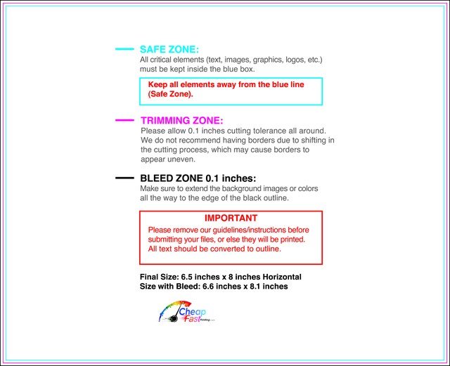 Postcard 6.5inx8in H Front guideline preview