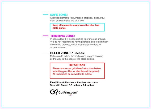 Postcard 6.5inx9in H Front guideline preview