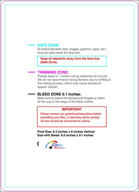Postcard 6.5inx9in V Round Front guideline preview