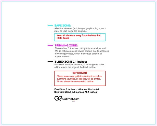 Postcard 8inx10in H Front guideline preview