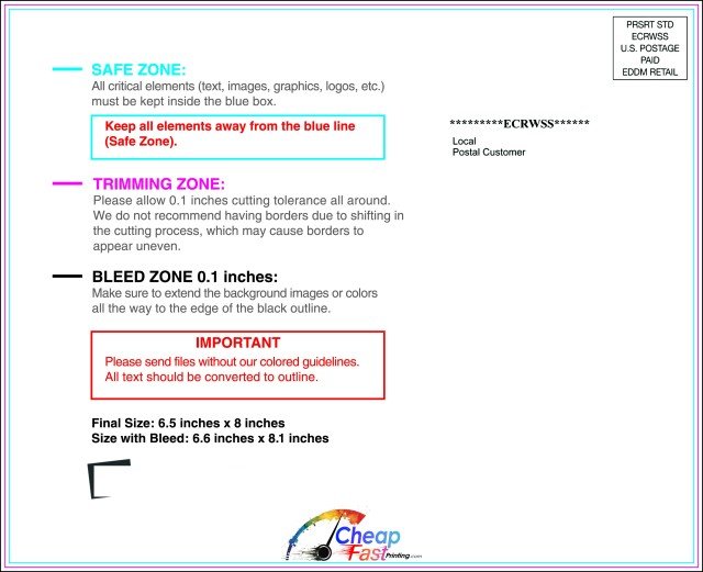 Postcard 8inx6.5in H Front Eddm Side guideline preview