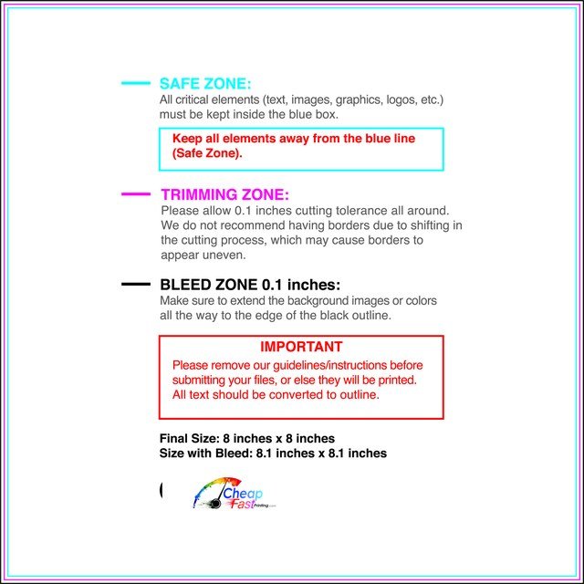 Postcard 8inx8in Front guideline preview
