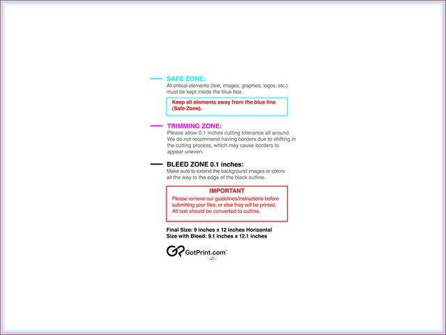 Postcard 9inx12in H Front guideline preview