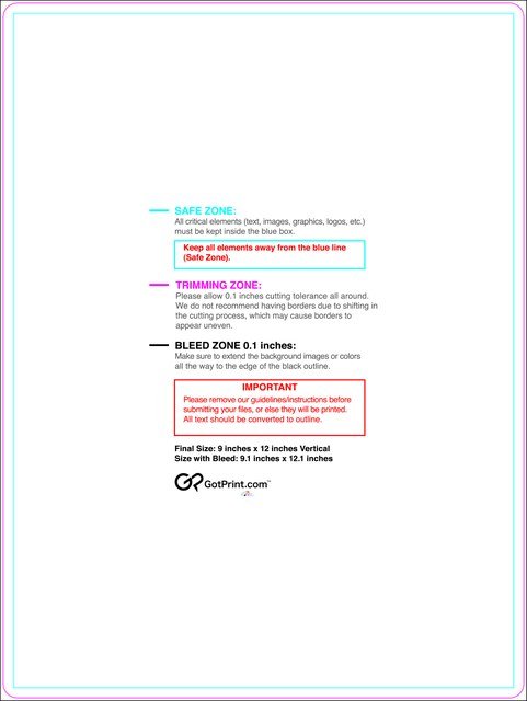 Postcard 9inx12in V Round Front guideline preview
