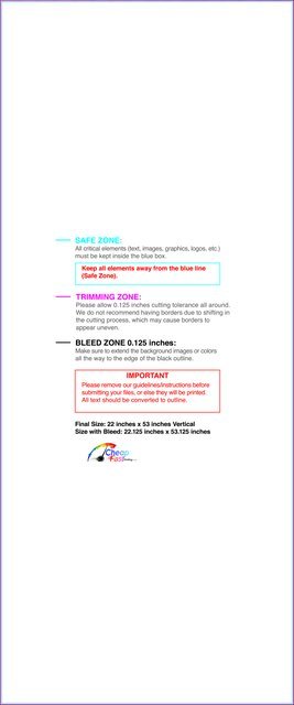 Posterwide 22inx53in V Front guideline preview
