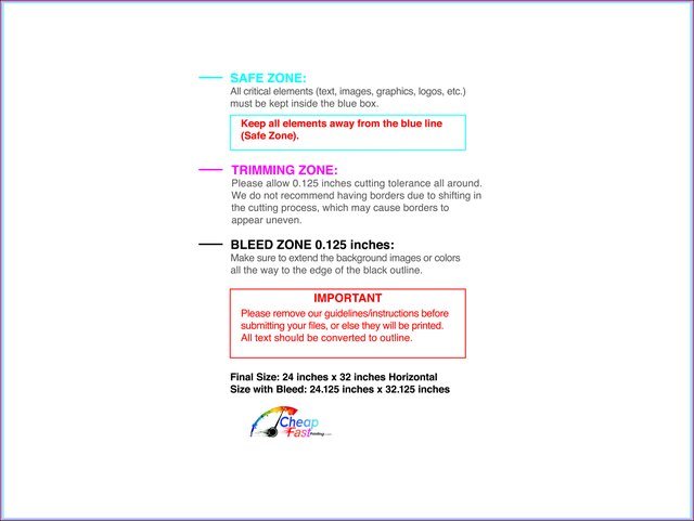 Posterwide 24inx32in H Front guideline preview