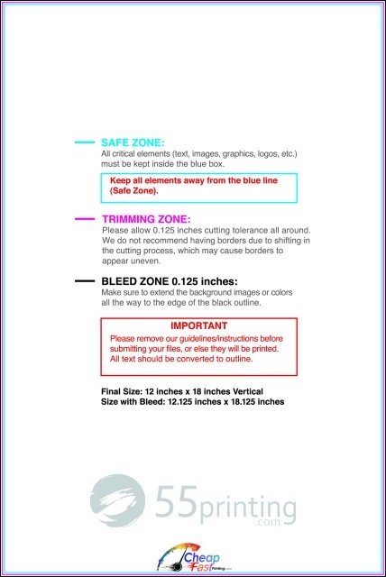 Posterwide 12inx18in V guideline preview