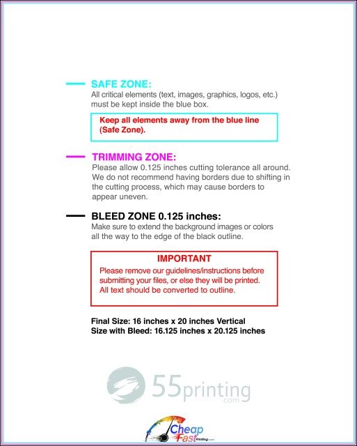 Posterwide 16inx20in V guideline preview