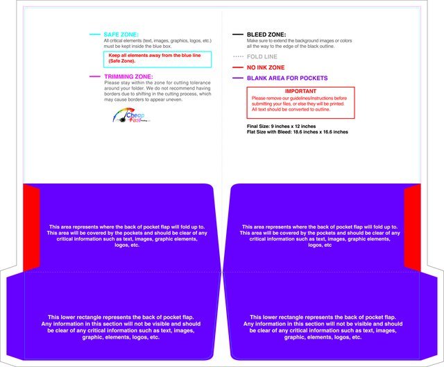 Doublepocketfolder Without Slit 9inx12in Front guideline preview