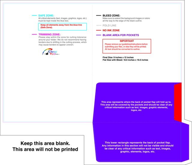 Rightpocket With Slit 9inx12in Front guideline preview
