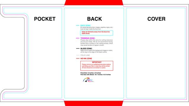 Singlepocket Without Slit 6inx9in Front guideline preview