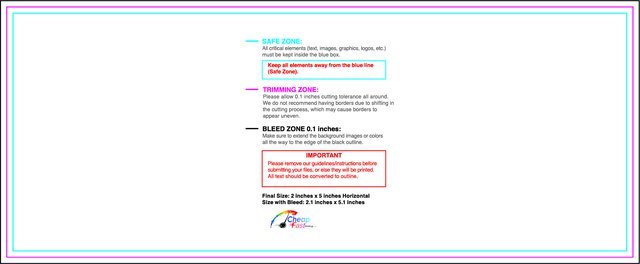 Specialty Shapes 2inx5in H Front guideline preview