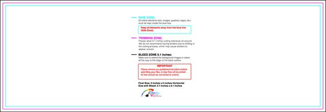 Specialty Shapes 2inx6in H Front guideline preview
