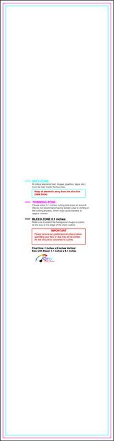 Specialty Shapes 2inx8in V Front guideline preview