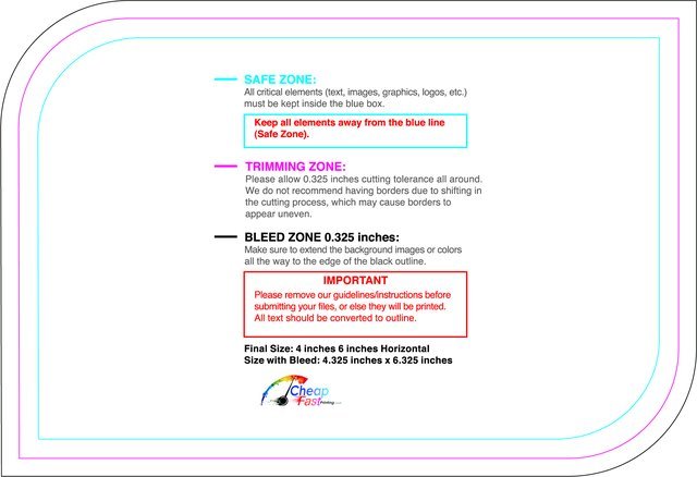 Specialty Shapes 4inx6in H Leaf Front guideline preview