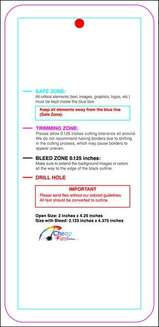 Hangtags 2inx4.25in C Round Back guideline preview