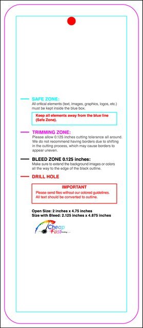 Hangtags 2inx4.75in C Round Back guideline preview