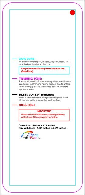 Hangtags 2inx4.75in L Round Back guideline preview