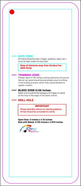 Hangtags 2inx4.75in R Round Back guideline preview