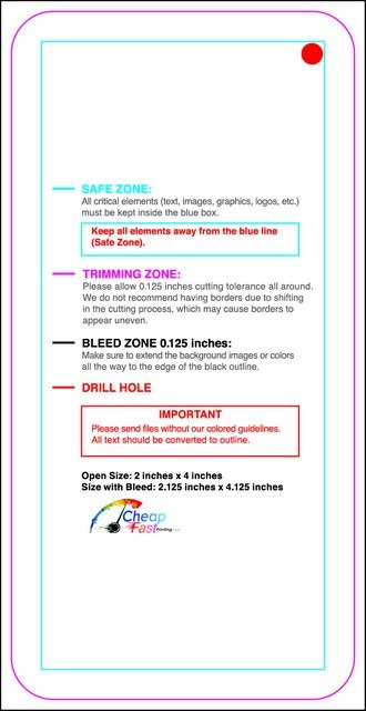 Hangtags 2inx4in L Round Back guideline preview