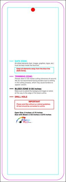 Hangtags 2inx5.75in C Round Back guideline preview