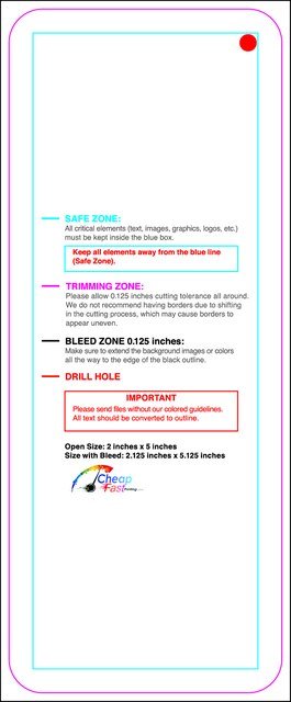Hangtags 2inx5in R Round Front guideline preview