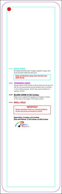 Hangtags 2inx6.5in L Round Front guideline preview
