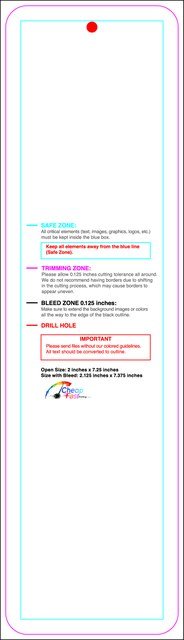 Hangtags 2inx7.25in C Round Back guideline preview