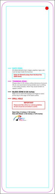 Hangtags 2inx7.25in L Round Back guideline preview