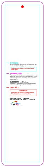 Hangtags 2inx7.75in C Round Back guideline preview