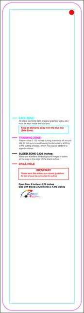 Hangtags 2inx7.75in L Round Back guideline preview