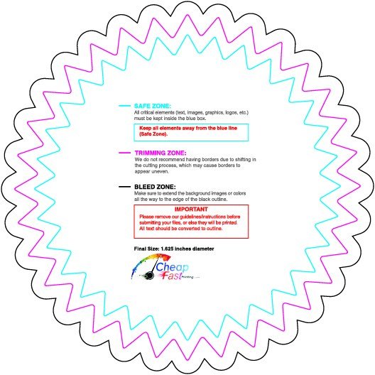 Rolllabel 1.625in Starburst Front guideline preview