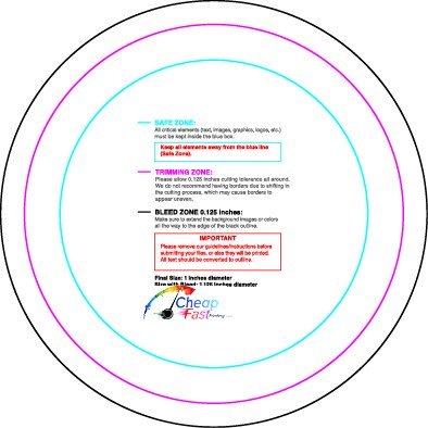 Rolllabel 1in Circle Front guideline preview
