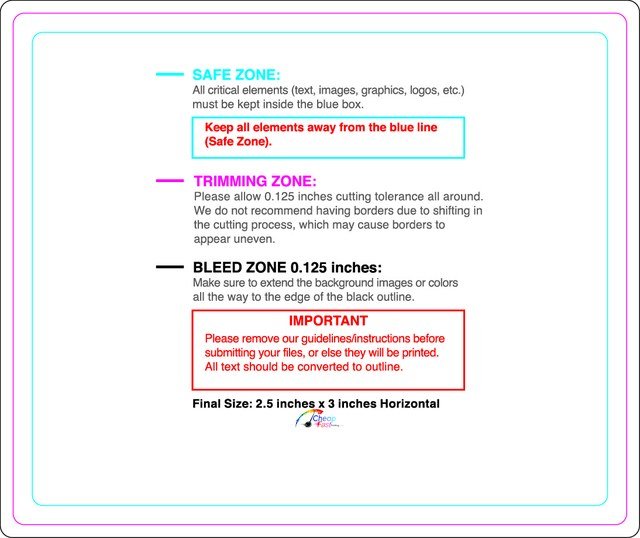 Rolllabel 2.5inx3in Rectangle H Front guideline preview
