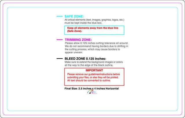 Rolllabel 2.5inx4in Rectangle H Front guideline preview