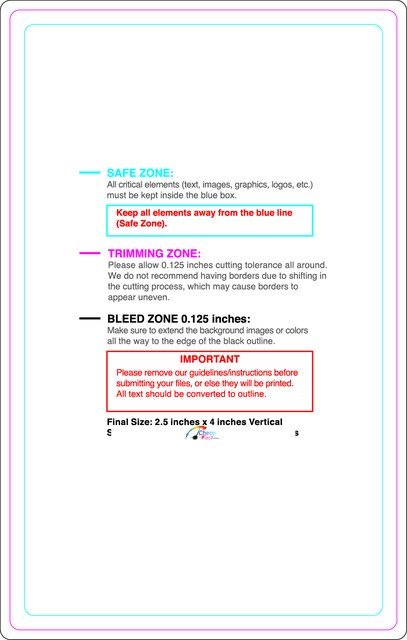 Rolllabel 2.5inx4in Rectangle V Front guideline preview