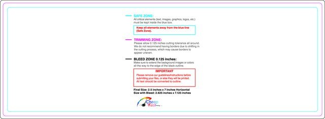 Rolllabel 2.5inx7in Rectangle H Front guideline preview